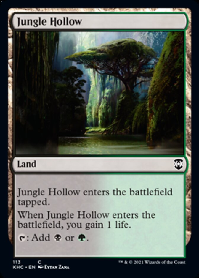Jungle Hollow [Kaldheim Commander] MTG Single Magic: The Gathering    | Red Claw Gaming