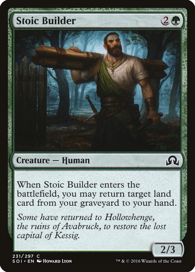 Stoic Builder [Shadows over Innistrad] MTG Single Magic: The Gathering    | Red Claw Gaming