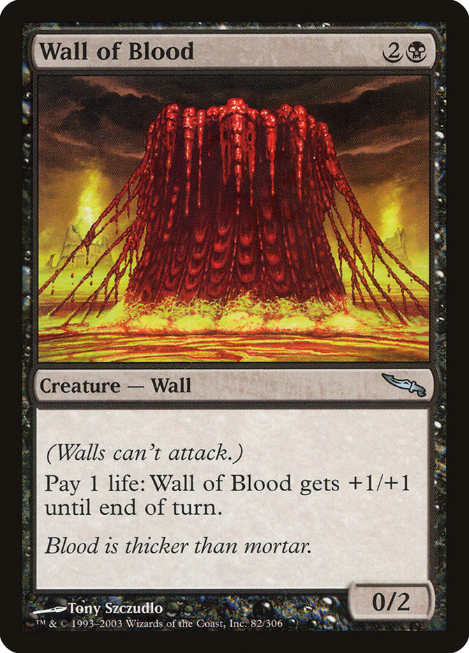 Wall of Blood [Mirrodin] MTG Single Magic: The Gathering    | Red Claw Gaming