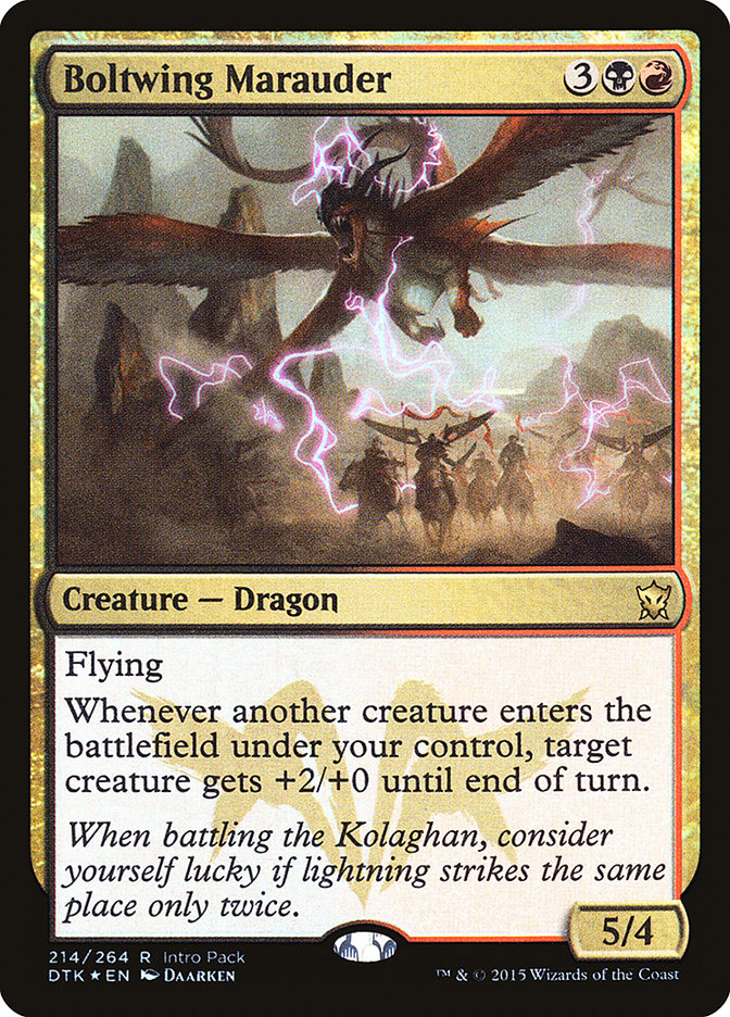 Boltwing Marauder (Intro Pack) [Dragons of Tarkir Promos] MTG Single Magic: The Gathering    | Red Claw Gaming