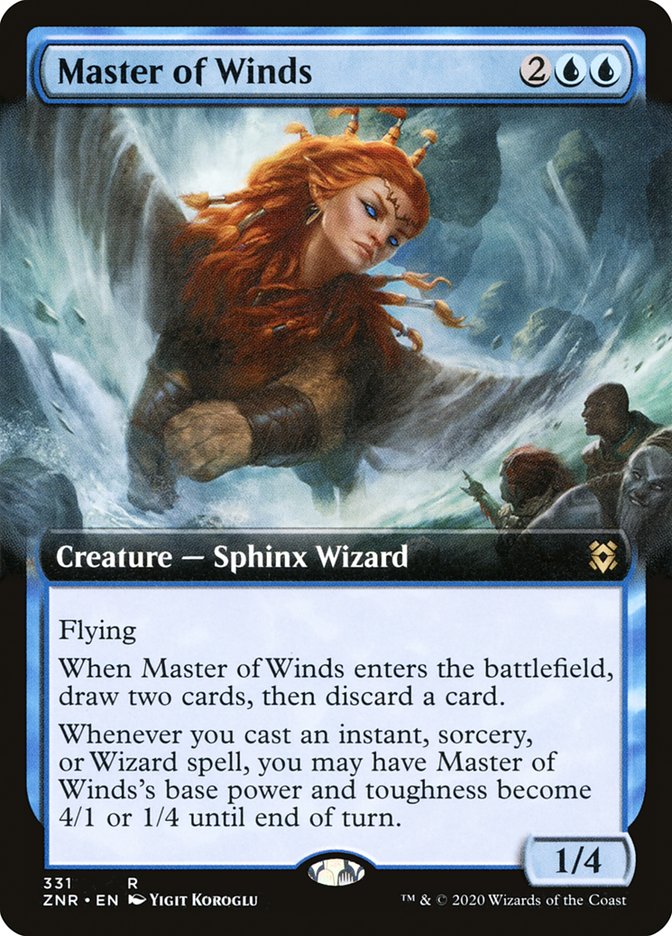 Master of Winds (Extended Art) [Zendikar Rising] MTG Single Magic: The Gathering    | Red Claw Gaming