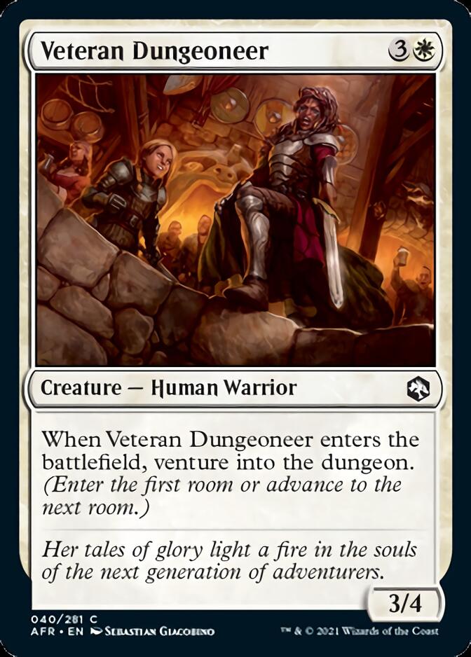 Veteran Dungeoneer [Dungeons & Dragons: Adventures in the Forgotten Realms] MTG Single Magic: The Gathering    | Red Claw Gaming