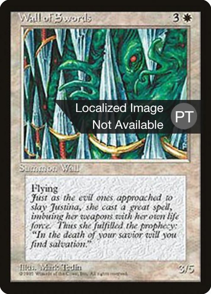 Wall of Swords [Fourth Edition (Foreign Black Border)] MTG Single Magic: The Gathering    | Red Claw Gaming