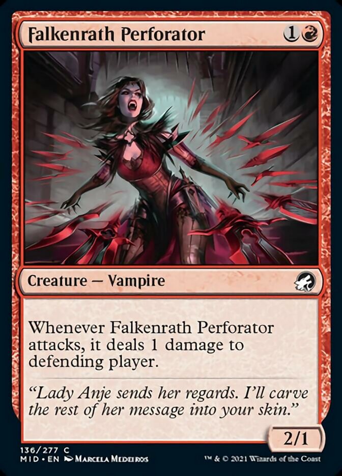 Falkenrath Perforator [Innistrad: Midnight Hunt] MTG Single Magic: The Gathering    | Red Claw Gaming