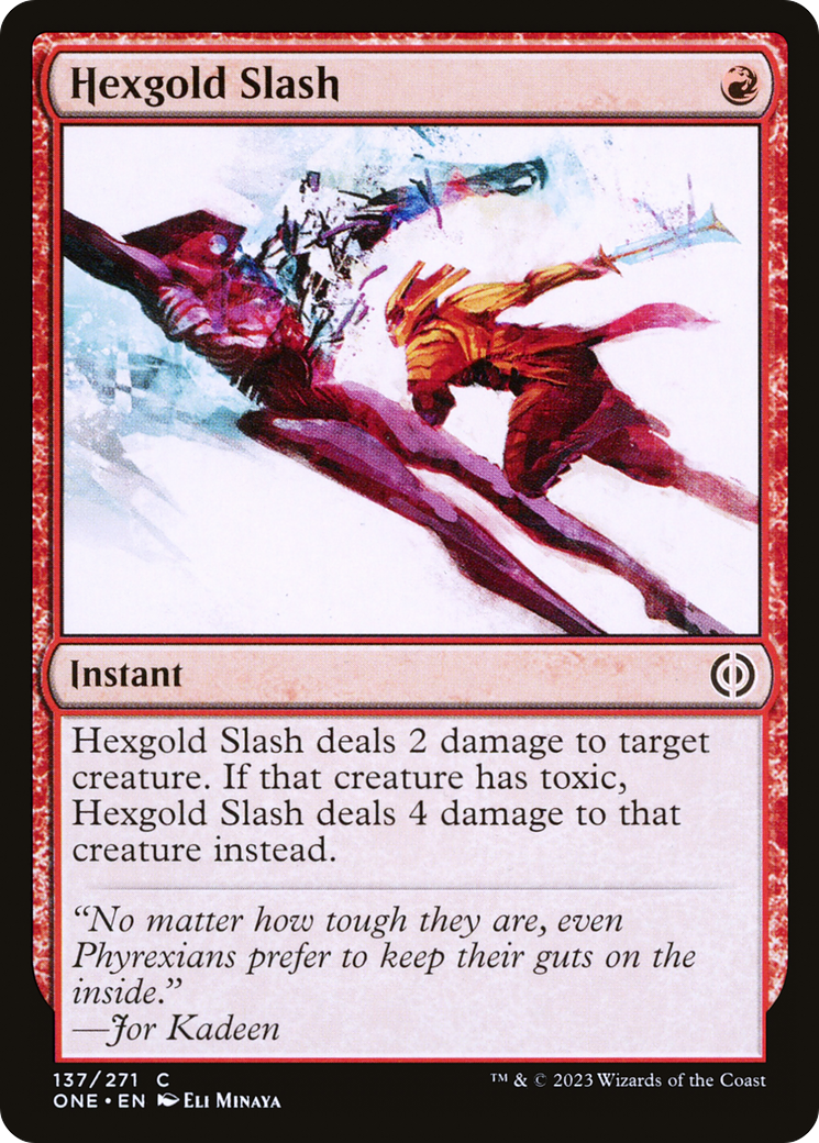 Hexgold Slash [Phyrexia: All Will Be One] MTG Single Magic: The Gathering    | Red Claw Gaming