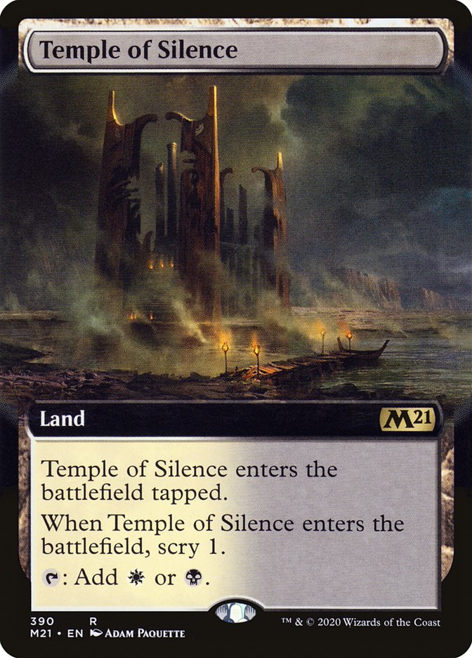 Temple of Silence (Extended Art) [Core Set 2021] MTG Single Magic: The Gathering    | Red Claw Gaming