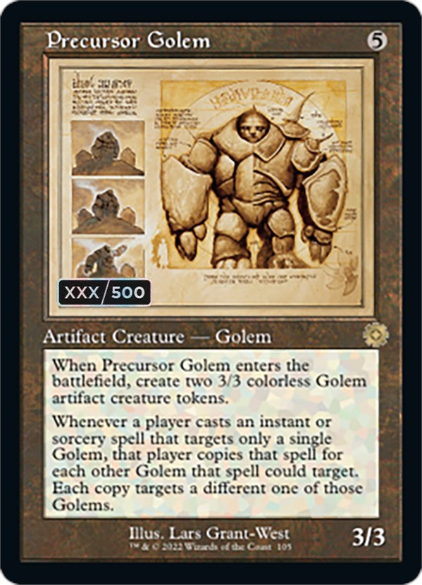 Precursor Golem (Retro Schematic) (Serialized) [The Brothers' War Retro Artifacts] MTG Single Magic: The Gathering    | Red Claw Gaming