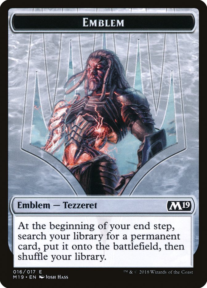 Tezzeret, Artifice Master Emblem [Core Set 2019 Tokens] MTG Single Magic: The Gathering    | Red Claw Gaming