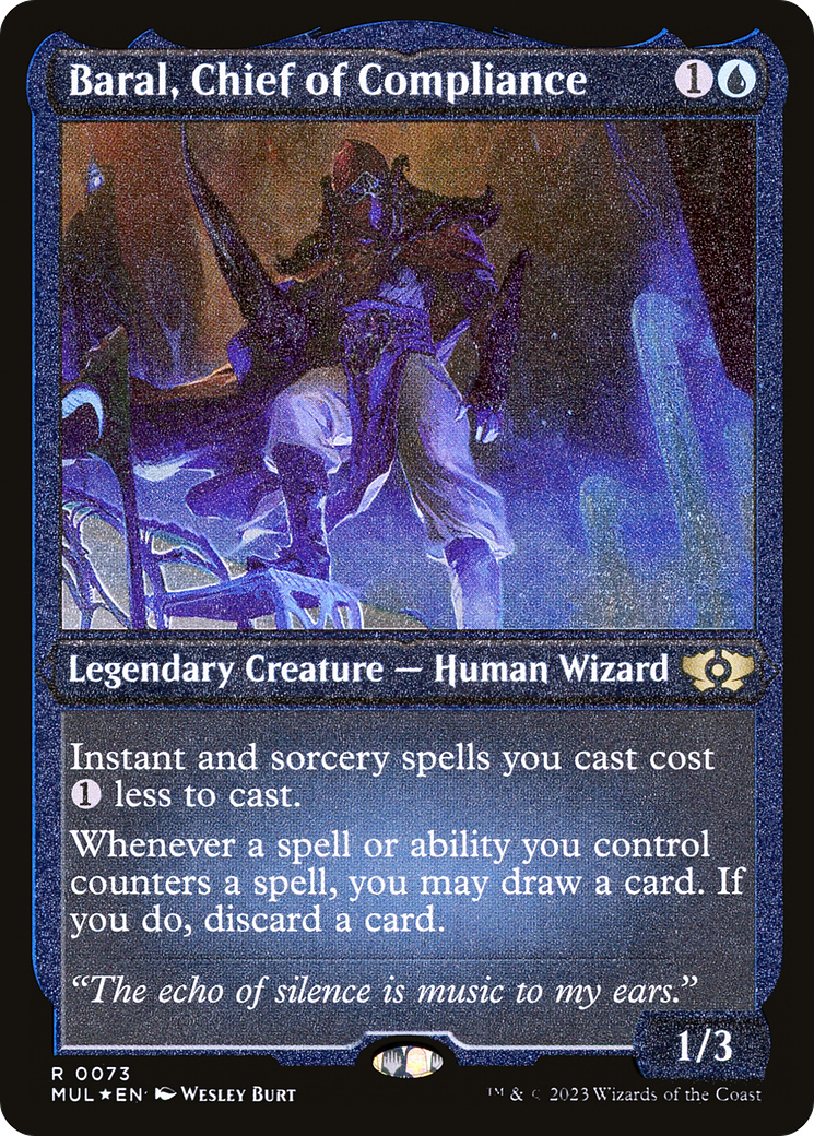 Baral, Chief of Compliance (Foil Etched) [Multiverse Legends] MTG Single Magic: The Gathering    | Red Claw Gaming