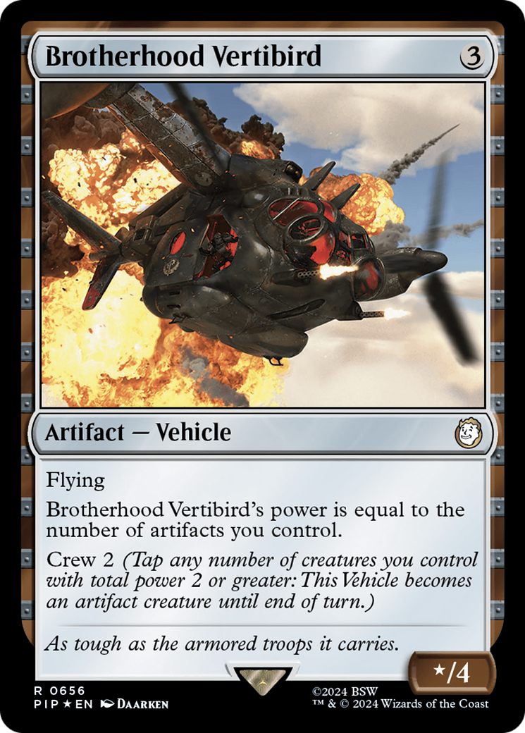 Brotherhood Vertibird (Surge Foil) [Fallout] MTG Single Magic: The Gathering    | Red Claw Gaming