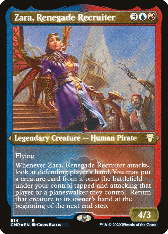 Zara, Renegade Recruiter (Etched) [Commander Legends] MTG Single Magic: The Gathering    | Red Claw Gaming