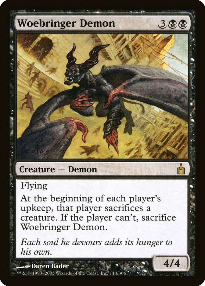 Woebringer Demon [Ravnica: City of Guilds] MTG Single Magic: The Gathering    | Red Claw Gaming