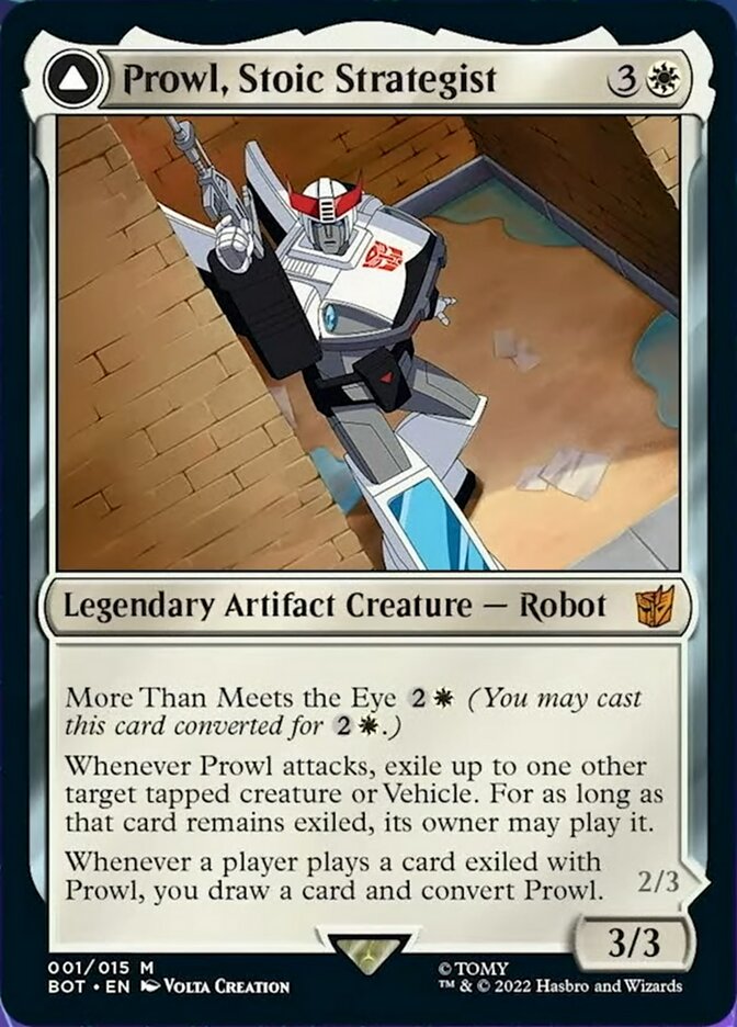 Prowl, Stoic Strategist // Prowl, Pursuit Vehicle [Transformers] MTG Single Magic: The Gathering    | Red Claw Gaming