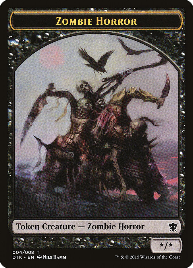 Zombie Horror Token [Dragons of Tarkir Tokens] MTG Single Magic: The Gathering    | Red Claw Gaming