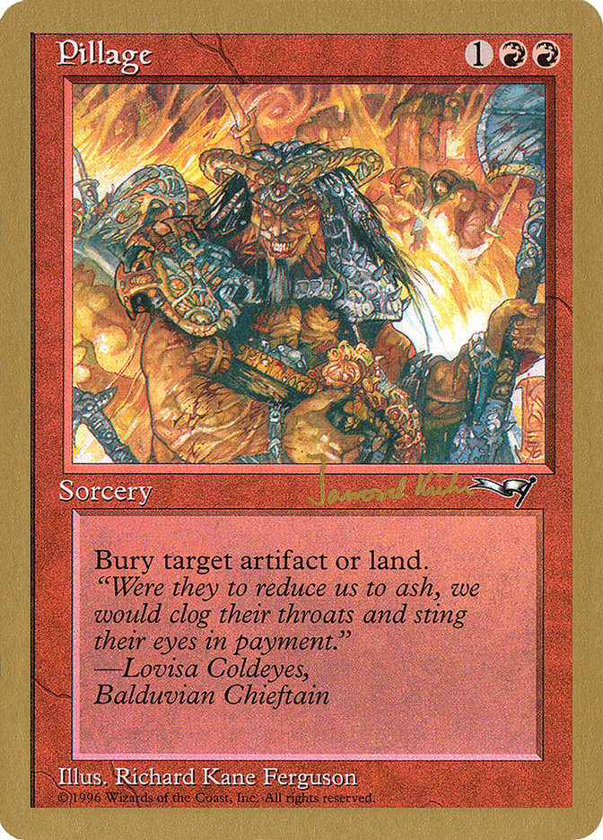 Pillage (Janosch Kuhn) [World Championship Decks 1997] MTG Single Magic: The Gathering    | Red Claw Gaming
