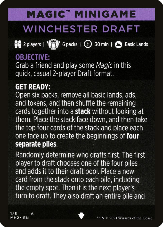 Winchester Draft (Magic Minigame) [Modern Horizons 2 Minigame] MTG Single Magic: The Gathering    | Red Claw Gaming