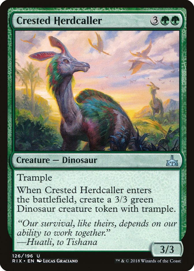 Crested Herdcaller [Rivals of Ixalan] MTG Single Magic: The Gathering    | Red Claw Gaming