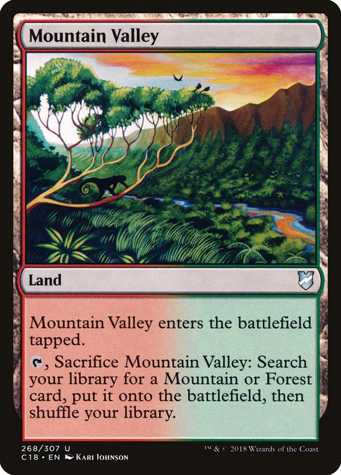 Mountain Valley [Commander 2018] MTG Single Magic: The Gathering    | Red Claw Gaming