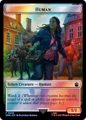 Human (0038) // Mutant Double-Sided Token (Surge Foil) [Doctor Who Tokens] MTG Single Magic: The Gathering    | Red Claw Gaming