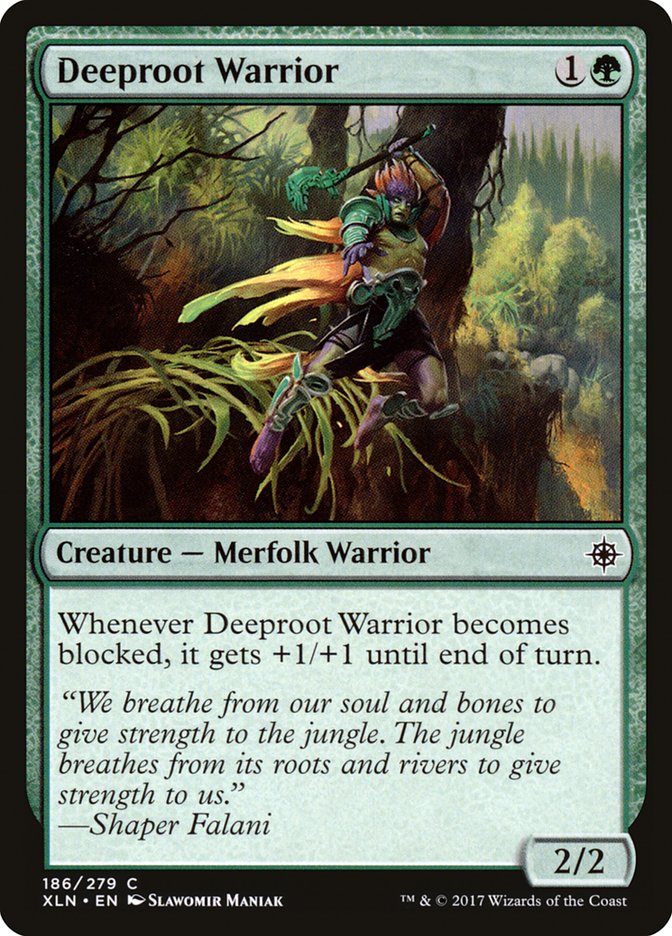 Deeproot Warrior [Ixalan] MTG Single Magic: The Gathering    | Red Claw Gaming