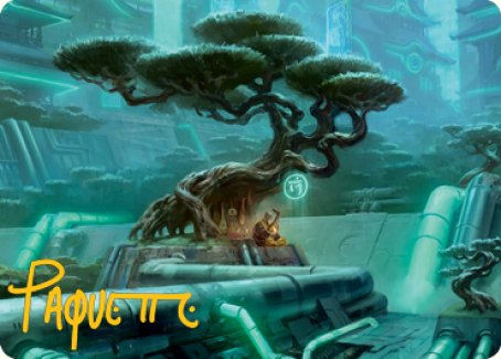 Forest Art Card (Gold-Stamped Signature) [Kamigawa: Neon Dynasty Art Series] MTG Single Magic: The Gathering    | Red Claw Gaming