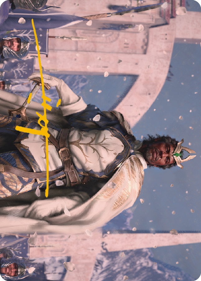 Aragorn, King of Gondor Art Card (Gold-Stamped Signature) [The Lord of the Rings: Tales of Middle-earth Art Series] MTG Single Magic: The Gathering    | Red Claw Gaming