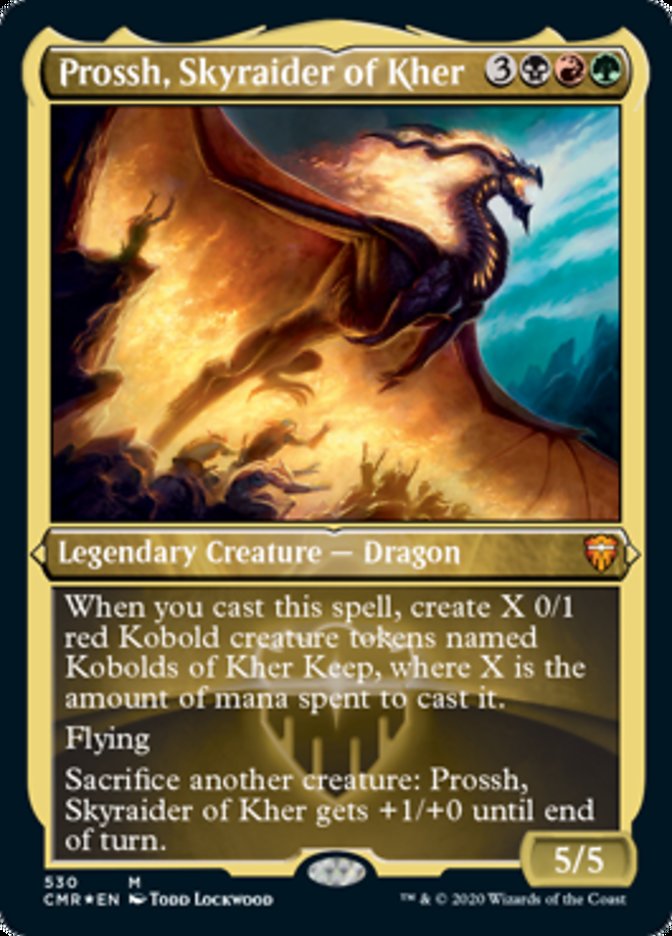 Prossh, Skyraider of Kher (Etched Foil) [Commander Legends] MTG Single Magic: The Gathering    | Red Claw Gaming