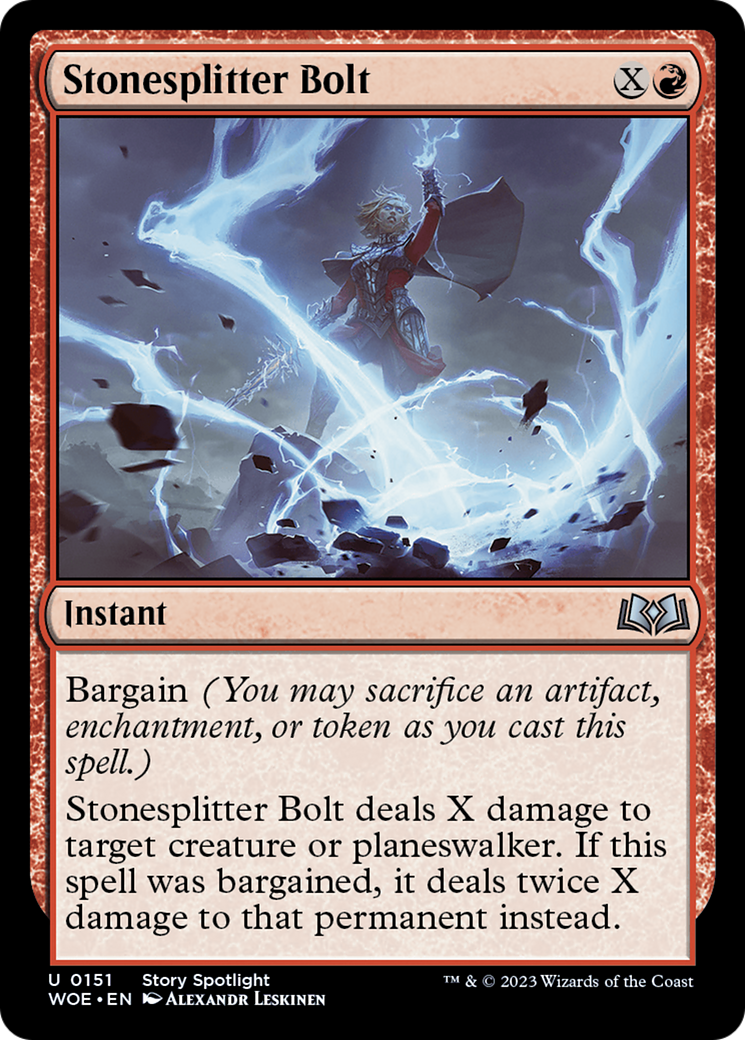 Stonesplitter Bolt [Wilds of Eldraine] MTG Single Magic: The Gathering    | Red Claw Gaming