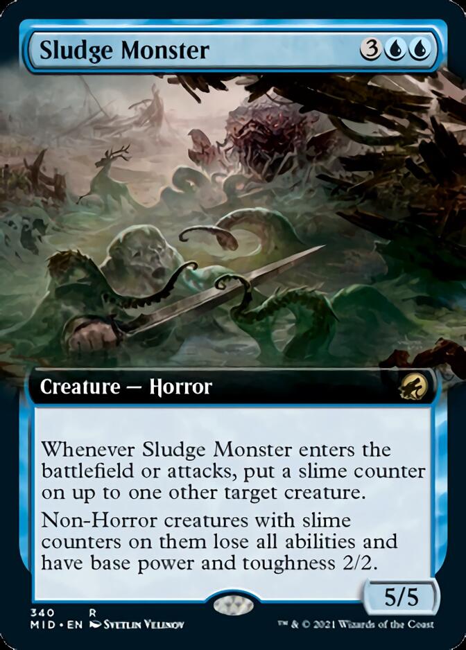 Sludge Monster (Extended Art) [Innistrad: Midnight Hunt] MTG Single Magic: The Gathering    | Red Claw Gaming