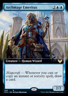 Archmage Emeritus (Extended Art) [Strixhaven: School of Mages] MTG Single Magic: The Gathering    | Red Claw Gaming