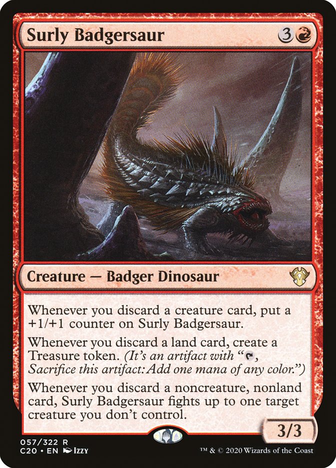 Surly Badgersaur [Commander 2020] MTG Single Magic: The Gathering    | Red Claw Gaming