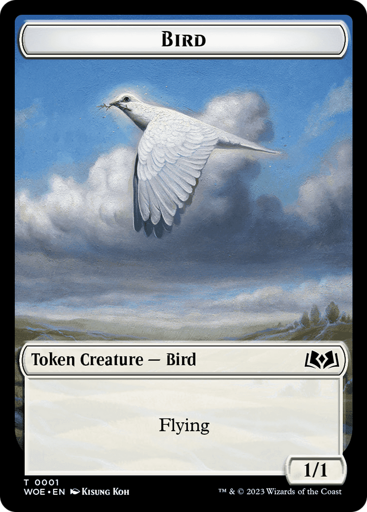 Bird // Food (0010) Double-Sided Token [Wilds of Eldraine Tokens] MTG Single Magic: The Gathering    | Red Claw Gaming