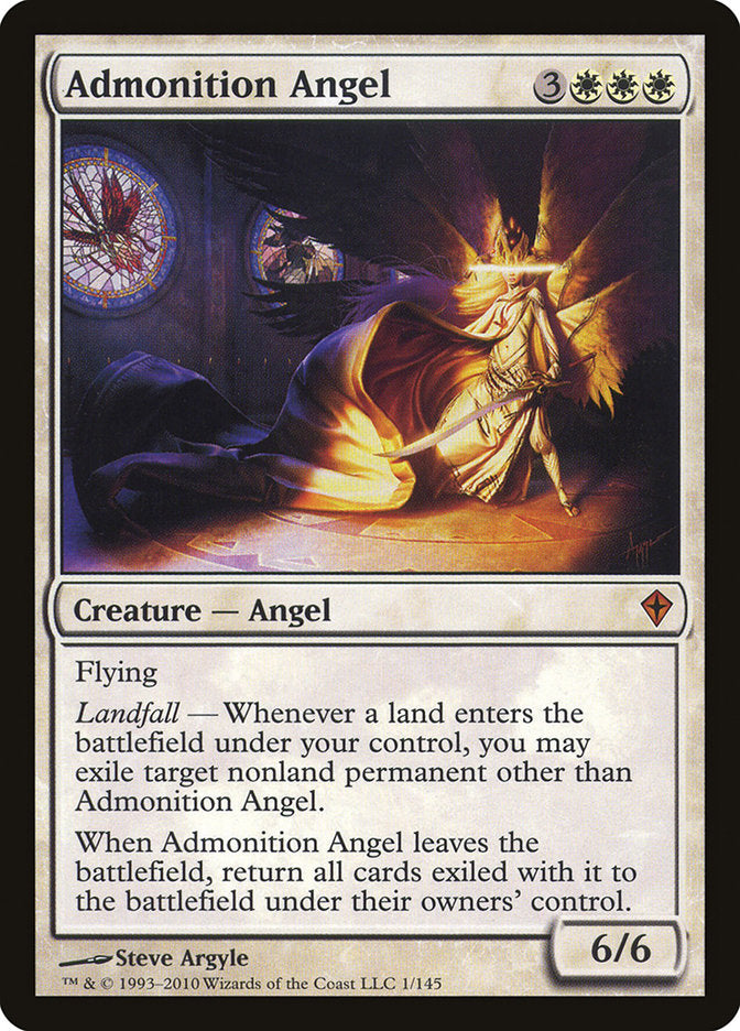 Admonition Angel [Worldwake] MTG Single Magic: The Gathering    | Red Claw Gaming