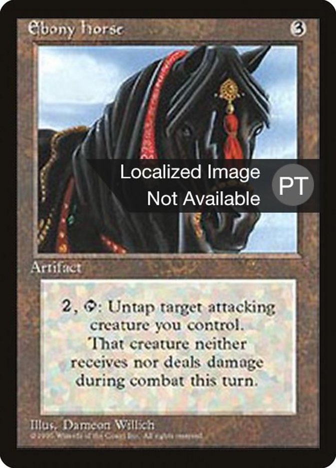Ebony Horse [Fourth Edition (Foreign Black Border)] MTG Single Magic: The Gathering    | Red Claw Gaming