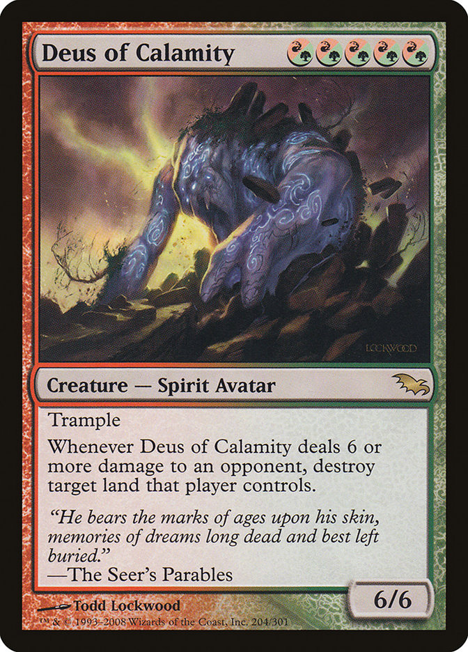 Deus of Calamity [Shadowmoor] MTG Single Magic: The Gathering    | Red Claw Gaming