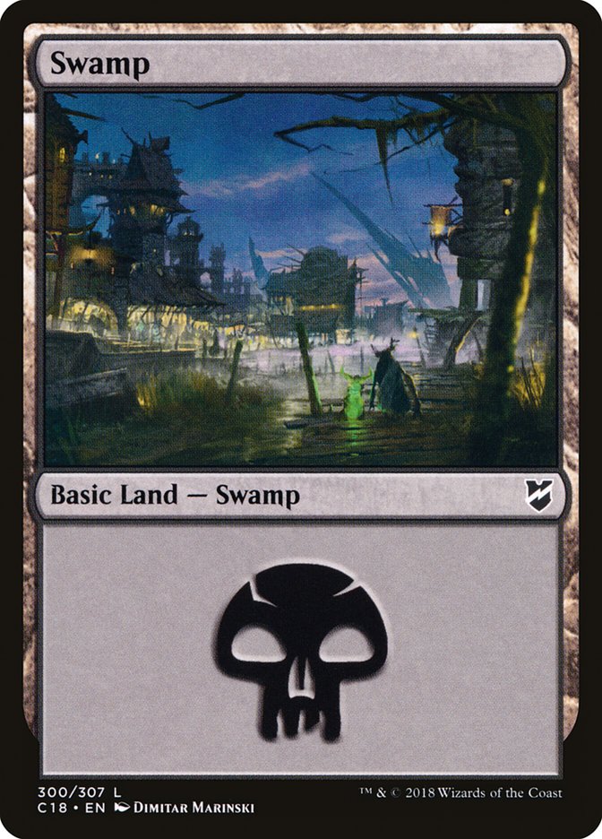 Swamp (300) [Commander 2018] MTG Single Magic: The Gathering    | Red Claw Gaming