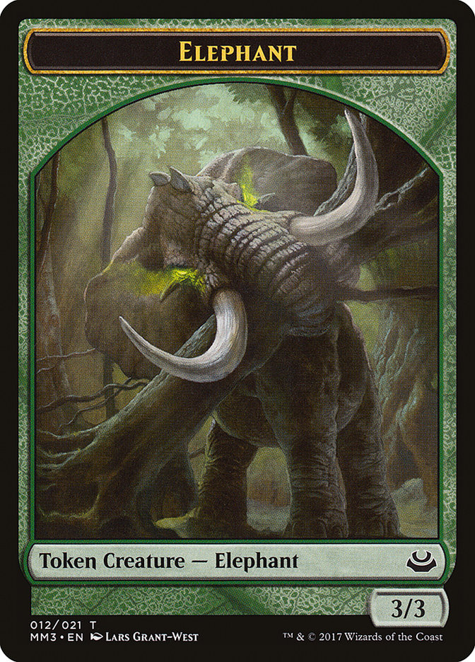 Elephant Token [Modern Masters 2017 Tokens] MTG Single Magic: The Gathering    | Red Claw Gaming