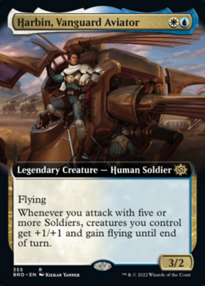 Harbin, Vanguard Aviator (Extended Art) [The Brothers' War] MTG Single Magic: The Gathering    | Red Claw Gaming
