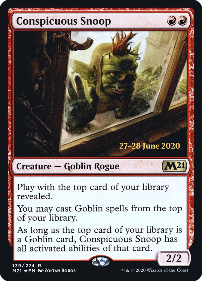 Conspicuous Snoop [Core Set 2021 Prerelease Promos] MTG Single Magic: The Gathering    | Red Claw Gaming