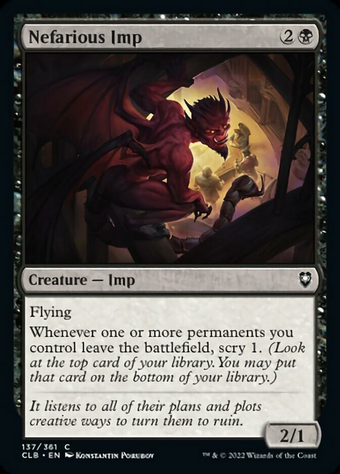 Nefarious Imp [Commander Legends: Battle for Baldur's Gate] MTG Single Magic: The Gathering    | Red Claw Gaming