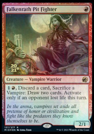 Falkenrath Pit Fighter [Innistrad: Midnight Hunt Prerelease Promos] MTG Single Magic: The Gathering    | Red Claw Gaming