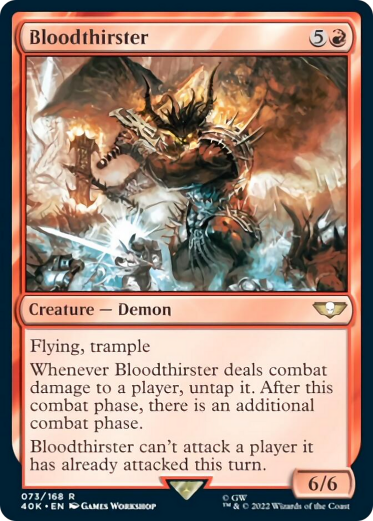 Bloodthirster (Surge Foil) [Warhammer 40,000] MTG Single Magic: The Gathering    | Red Claw Gaming