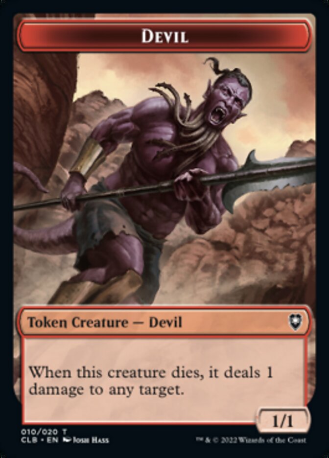 Treasure // Devil Double-Sided Token [Commander Legends: Battle for Baldur's Gate Tokens] MTG Single Magic: The Gathering    | Red Claw Gaming