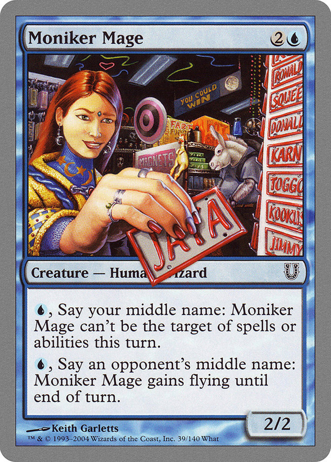 Moniker Mage [Unhinged] MTG Single Magic: The Gathering    | Red Claw Gaming