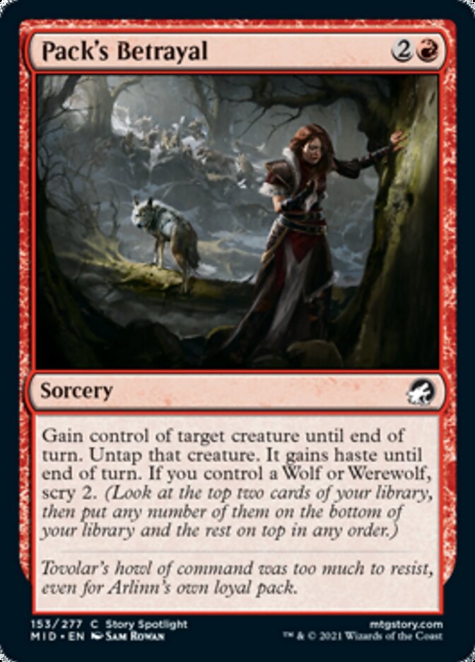 Pack's Betrayal [Innistrad: Midnight Hunt] MTG Single Magic: The Gathering    | Red Claw Gaming