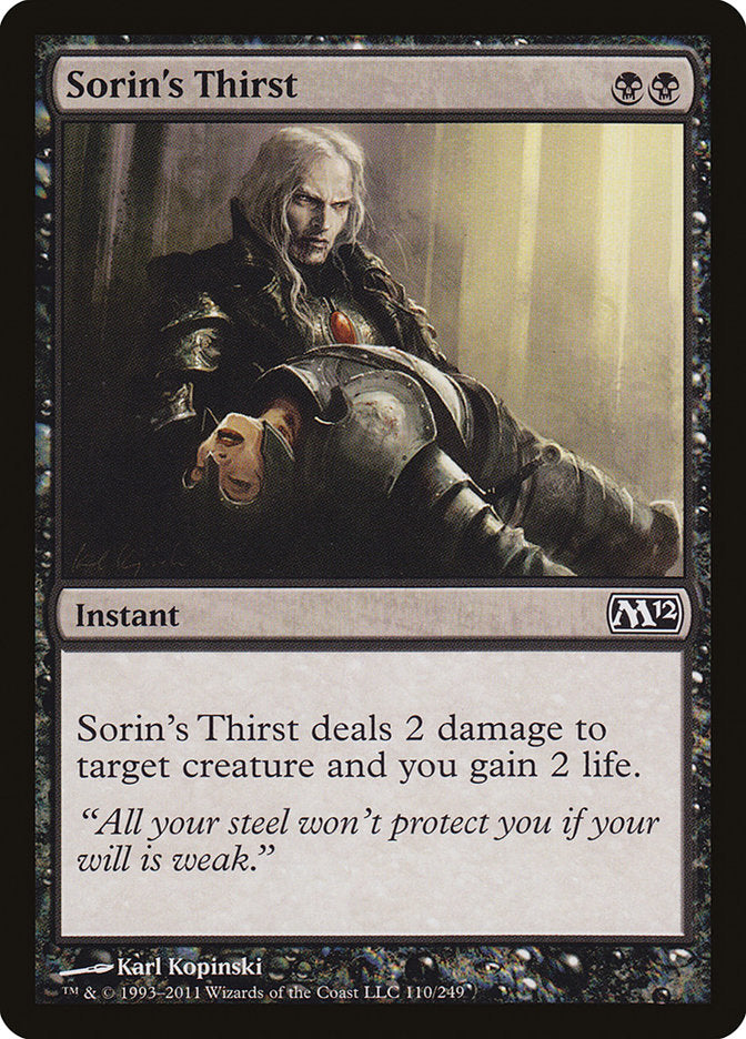 Sorin's Thirst [Magic 2012] MTG Single Magic: The Gathering    | Red Claw Gaming