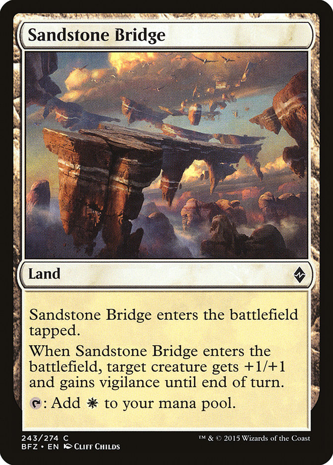 Sandstone Bridge [Battle for Zendikar] MTG Single Magic: The Gathering    | Red Claw Gaming