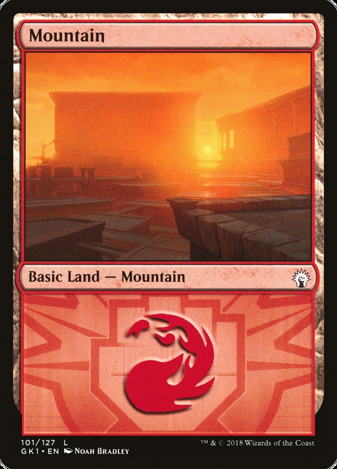 Mountain (101) [Guilds of Ravnica Guild Kit] MTG Single Magic: The Gathering    | Red Claw Gaming