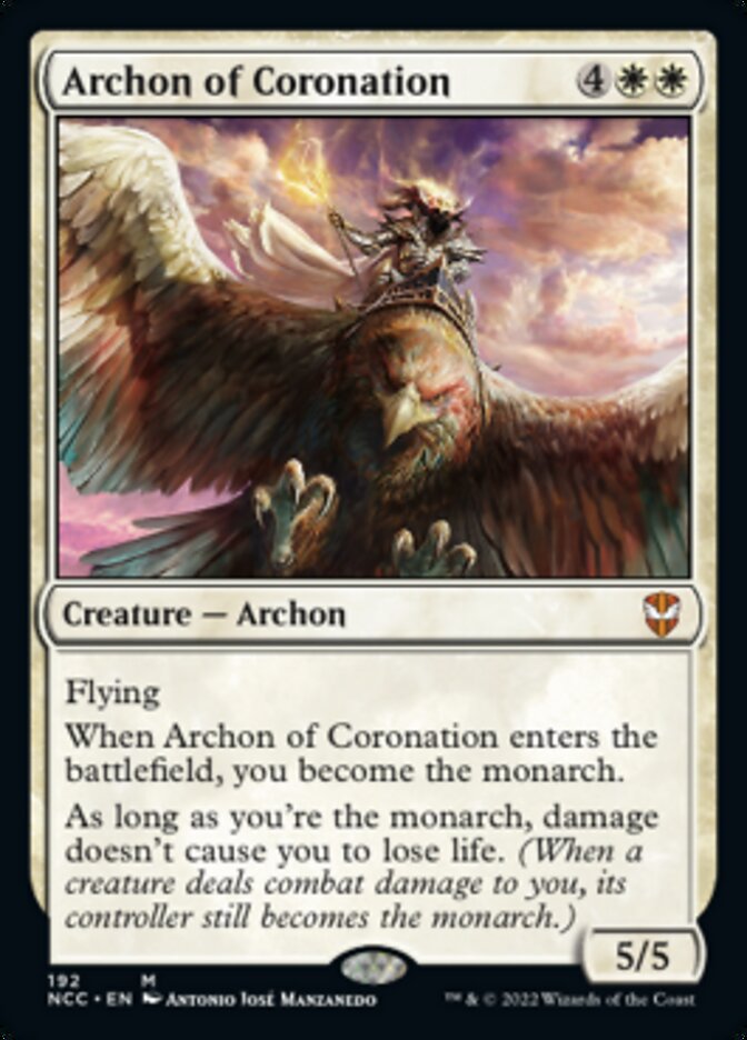 Archon of Coronation [Streets of New Capenna Commander] MTG Single Magic: The Gathering    | Red Claw Gaming