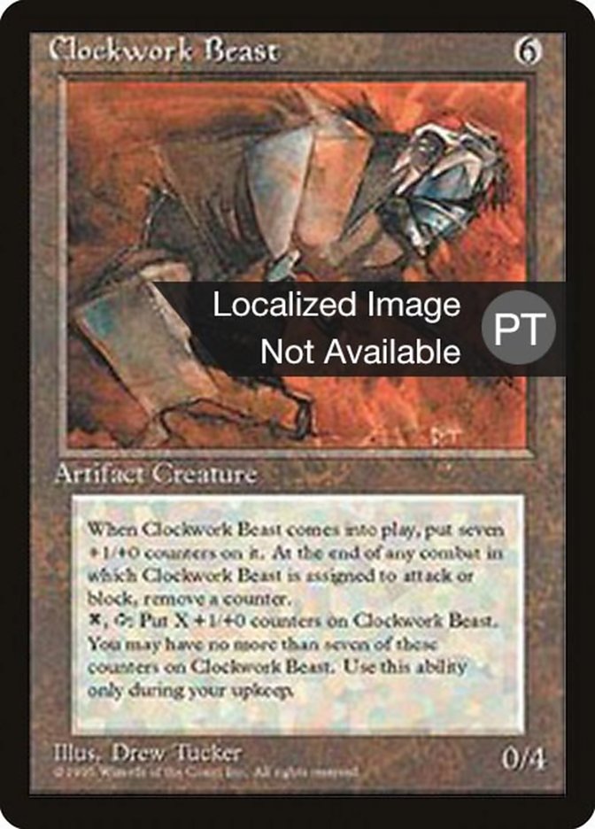 Clockwork Beast [Fourth Edition (Foreign Black Border)] MTG Single Magic: The Gathering    | Red Claw Gaming